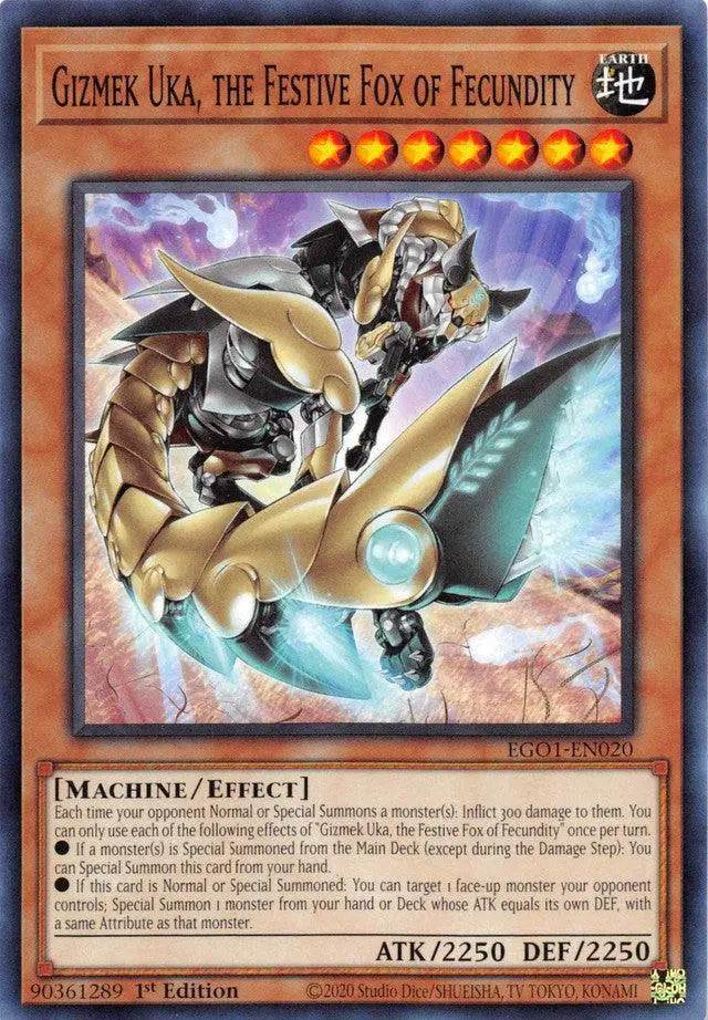 Gizmek Uka, the Festive Fox of Fecundity [EGO1-EN020] Common - Doe's Cards