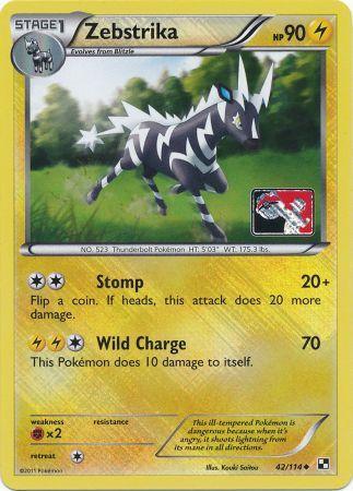 Zebstrika (42/114) (League Promo) [Black & White: Base Set] - Doe's Cards