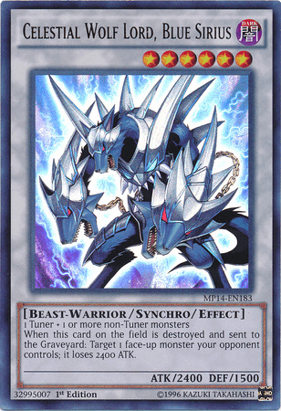 Celestial Wolf Lord, Blue Sirius [MP14-EN183] Ultra Rare - Doe's Cards