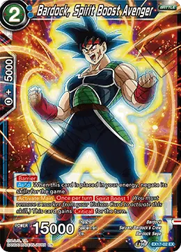 Bardock, Spirit Boost Avenger (EX17-02) [Saiyan Booster] - Doe's Cards