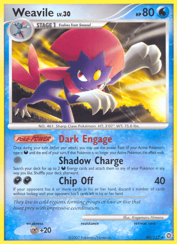 Weavile (40/132) [Diamond & Pearl: Secret Wonders] - Doe's Cards