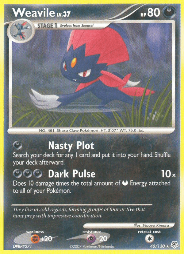 Weavile (40/130) [Diamond & Pearl: Base Set] - Doe's Cards