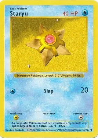 Staryu (65/102) [Base Set Shadowless Unlimited] - Doe's Cards