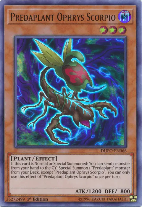 Predaplant Ophrys Scorpio [DUPO-EN066] Ultra Rare - Doe's Cards