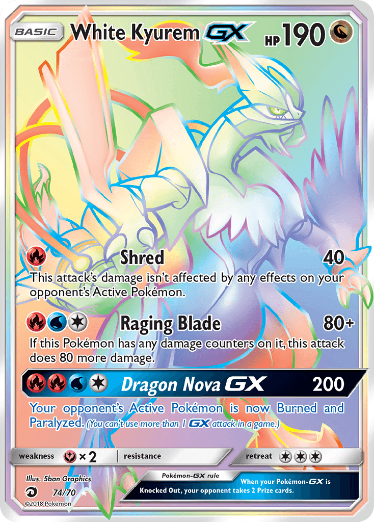 White Kyurem GX (74/70) [Sun & Moon: Dragon Majesty] - Doe's Cards