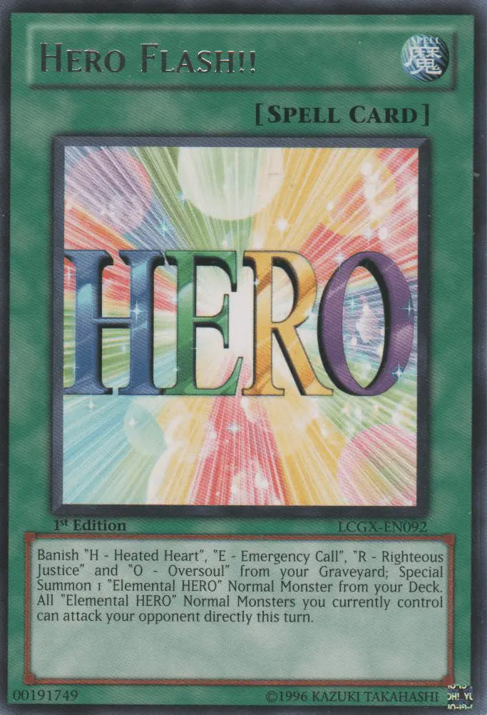 Hero Flash!! [LCGX-EN092] Rare - Doe's Cards