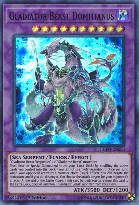 Gladiator Beast Domitianus [CHIM-EN033] Super Rare - Doe's Cards