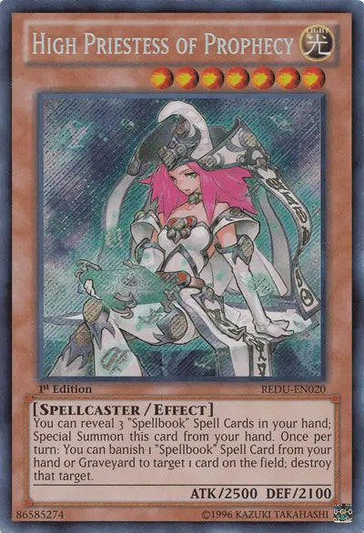 High Priestess of Prophecy [REDU-EN020] Secret Rare - Doe's Cards