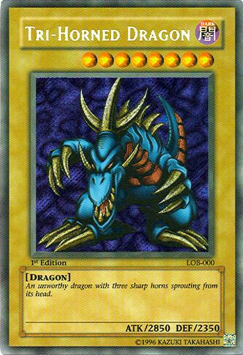 Tri-Horned Dragon [LOB-000] Secret Rare - Doe's Cards