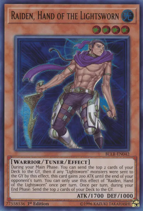 Raiden, Hand of the Lightsworn [BLLR-EN042] Ultra Rare - Doe's Cards