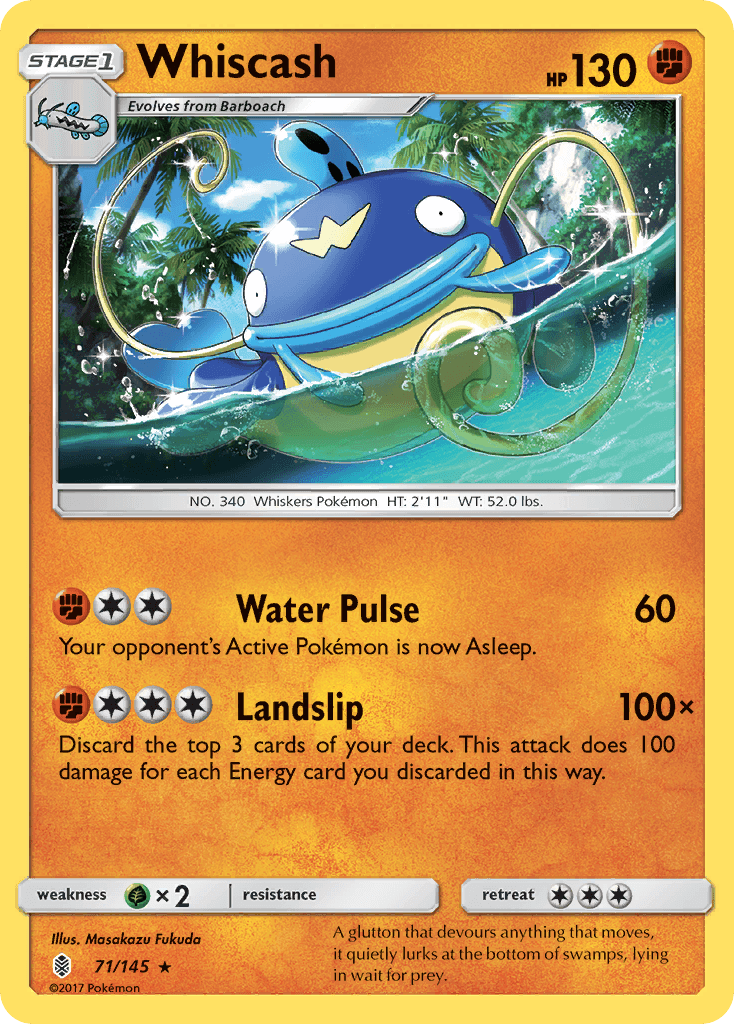 Whiscash (71/145) [Sun & Moon: Guardians Rising] - Doe's Cards