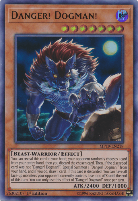 Danger! Dogman! [MP19-EN218] Ultra Rare - Doe's Cards