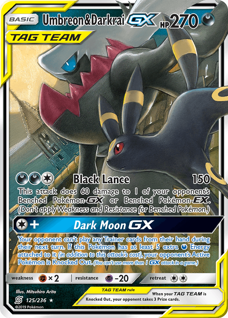 Umbreon & Darkrai GX (125/236) [Sun & Moon: Unified Minds] - Doe's Cards