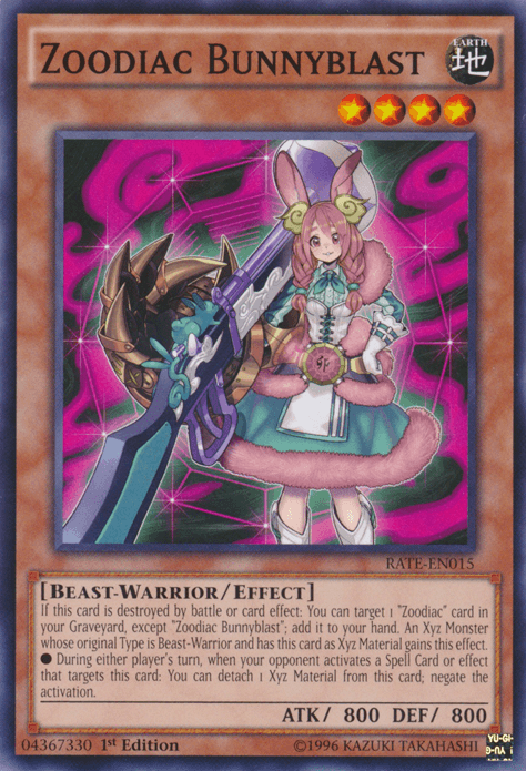 Zoodiac Bunnyblast [RATE-EN015] Common - Doe's Cards