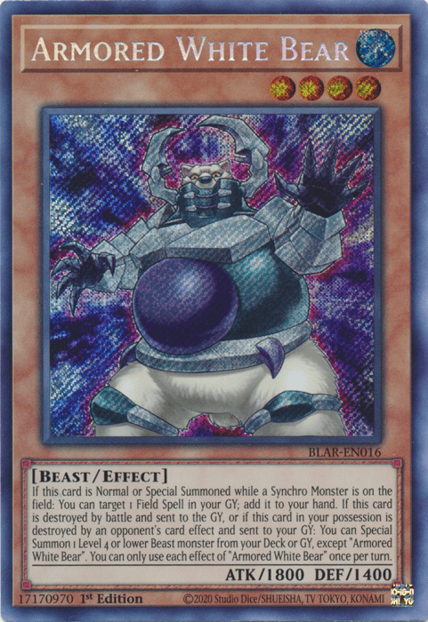 Armored White Bear [BLAR-EN016] Secret Rare - Doe's Cards