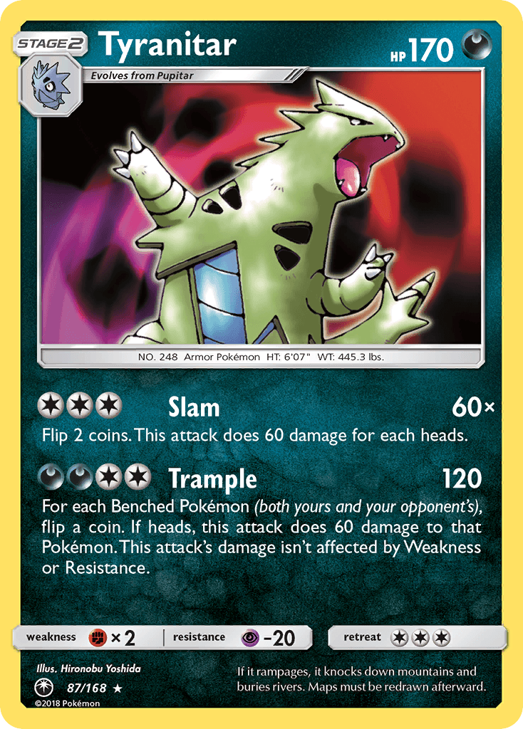 Tyranitar (87/168) [Sun & Moon: Celestial Storm] - Doe's Cards