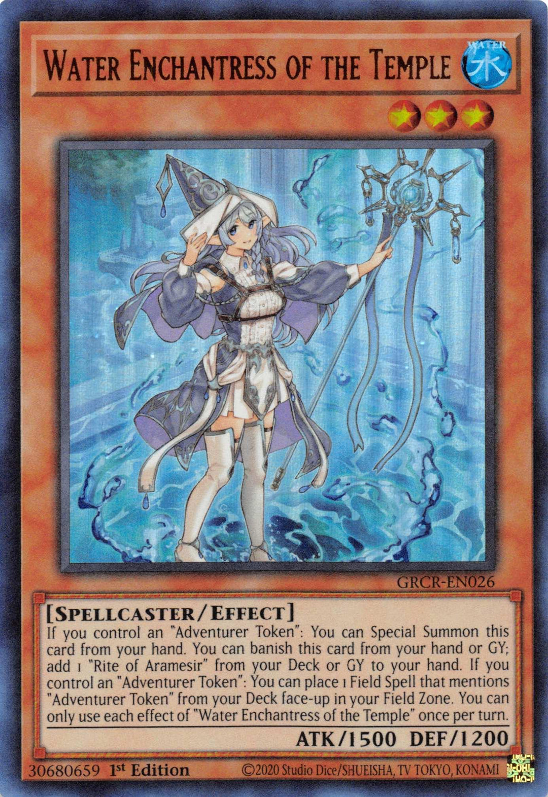 Water Enchantress of the Temple [GRCR-EN026] Ultra Rare - Doe's Cards