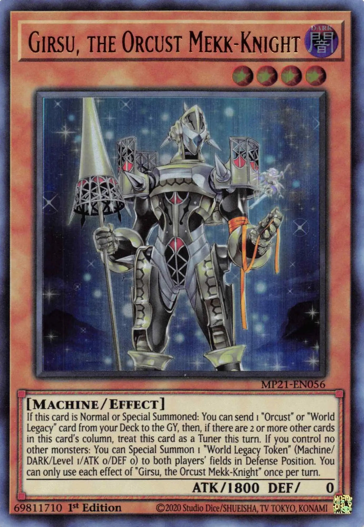 Girsu, the Orcust Mekk-Knight [MP21-EN056] Ultra Rare - Doe's Cards