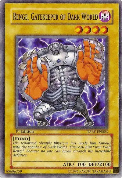 Renge, Gatekeeper of Dark World [TAEV-EN003] Common - Doe's Cards