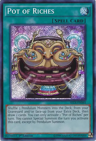 Pot of Riches [SECE-EN063] Secret Rare - Doe's Cards