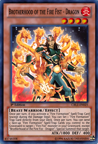 Brotherhood of the Fire Fist - Dragon [CBLZ-EN025] Super Rare - Doe's Cards