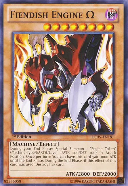 Fiendish Engine Omega [LCJW-EN181] Common - Doe's Cards