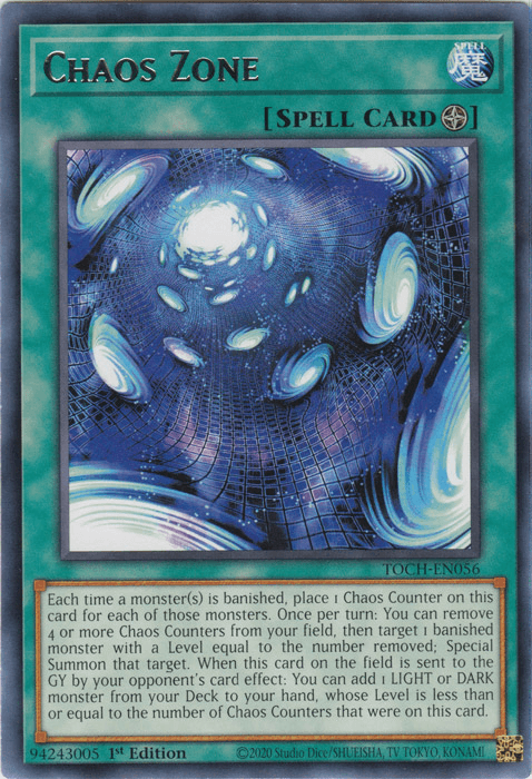 Chaos Zone [TOCH-EN056] Rare - Doe's Cards