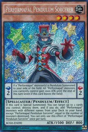 Performapal Pendulum Sorcerer [BOSH-EN090] Secret Rare - Doe's Cards