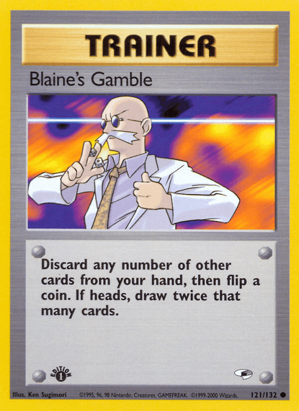 Blaine's Gamble (121/132) [Gym Heroes 1st Edition] - Doe's Cards