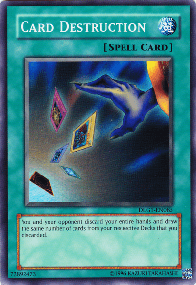 Card Destruction [DLG1-EN085] Super Rare - Doe's Cards