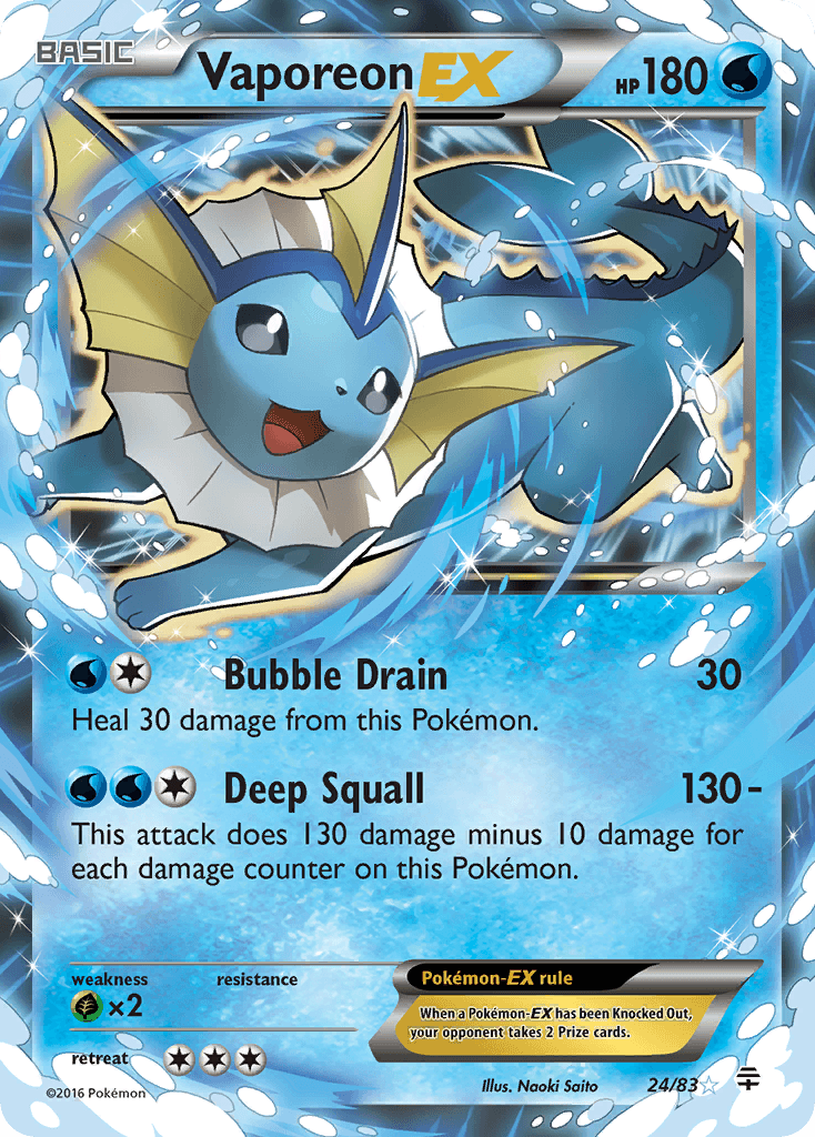 Vaporeon EX (24/83) [XY: Generations] - Doe's Cards