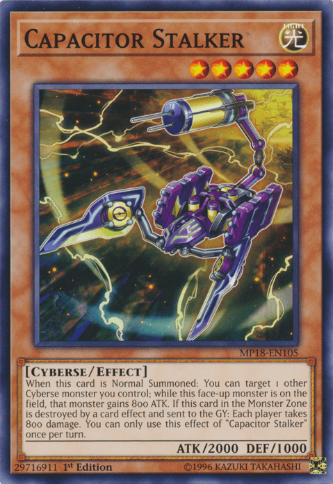 Capacitor Stalker [MP18-EN105] Common - Doe's Cards