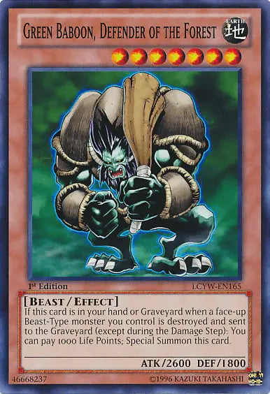 Green Baboon, Defender of the Forest [LCYW-EN165] Common - Doe's Cards