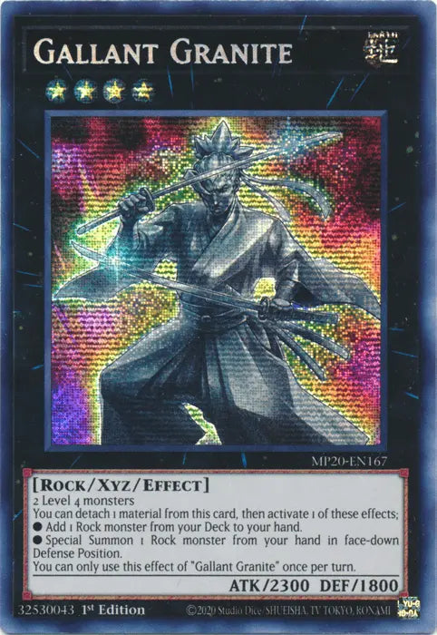 Gallant Granite [MP20-EN167] Prismatic Secret Rare - Doe's Cards