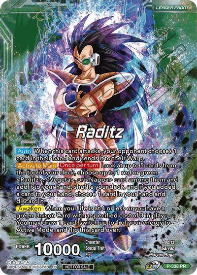 Raditz // Raditz, Brotherly Revival (Gold Stamped) (P-338) [Saiyan Showdown Prerelease Promos] - Doe's Cards