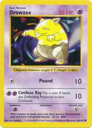 Drowzee (49/102) [Base Set Shadowless Unlimited] - Doe's Cards