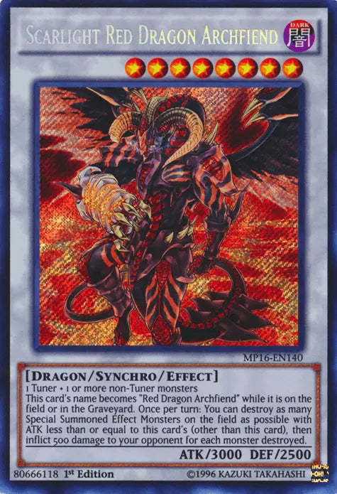 Scarlight Red Dragon Archfiend [MP16-EN140] Secret Rare - Doe's Cards