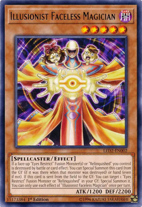 Illusionist Faceless Magician [LED2-EN002] Rare - Doe's Cards