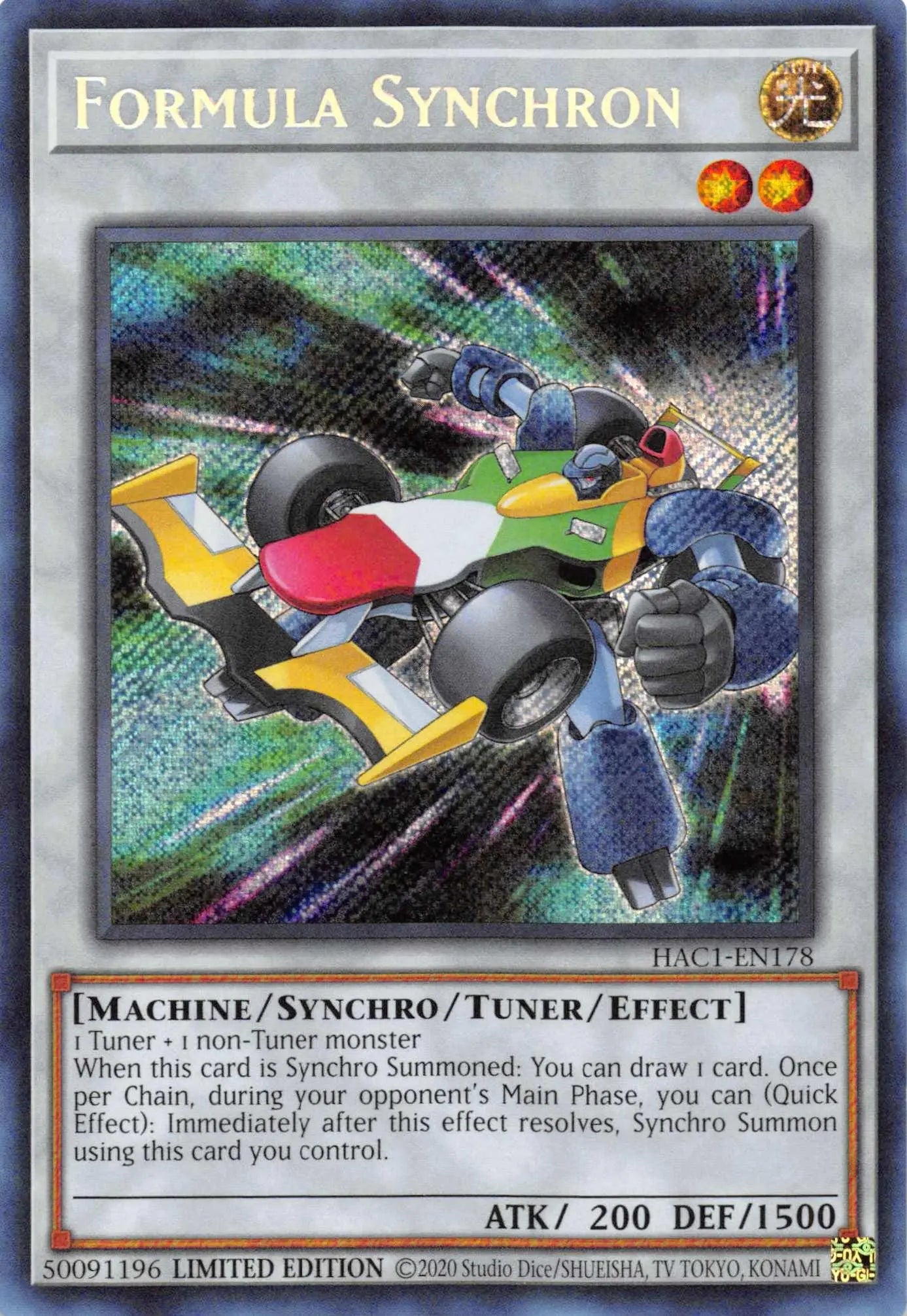 Formula Synchron [HAC1-EN178] Secret Rare - Doe's Cards
