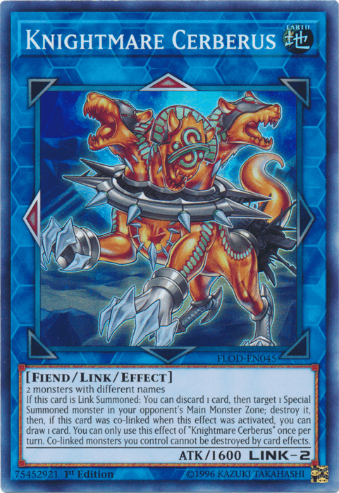Knightmare Cerberus [FLOD-EN045] Super Rare - Doe's Cards