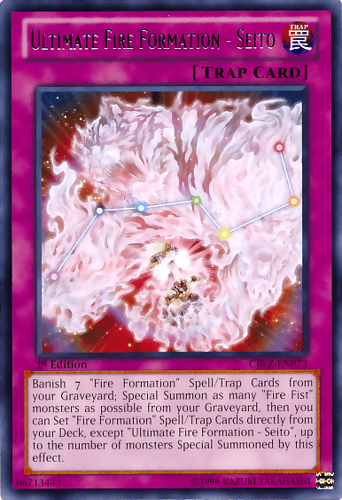 Ultimate Fire Formation - Seito [CBLZ-EN073] Rare - Doe's Cards