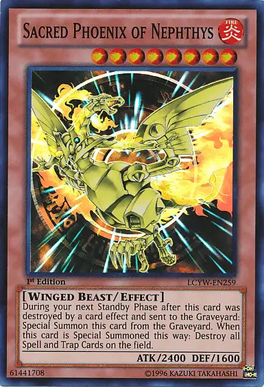 Sacred Phoenix of Nephthys [LCYW-EN259] Super Rare - Doe's Cards
