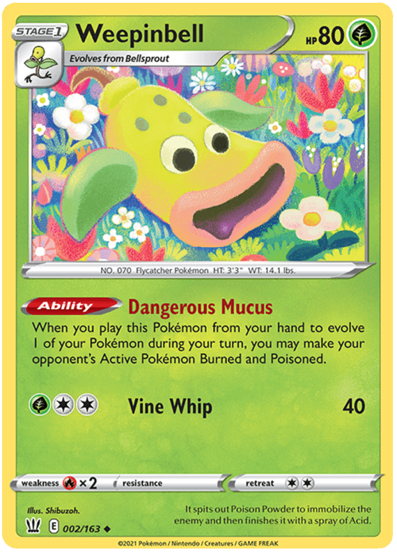 Weepinbell (002/163) [Sword & Shield: Battle Styles] - Doe's Cards