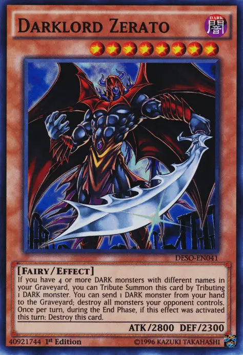 Darklord Zerato [DESO-EN041] Super Rare - Doe's Cards