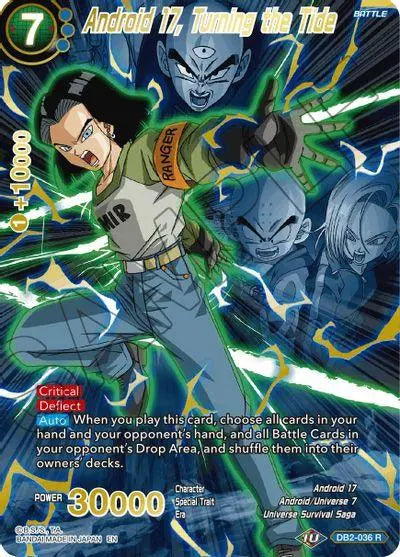 Android 17, Turning the Tide (Alternate Art) (DB2-036_R) [Special Anniversary Set 2021] - Doe's Cards