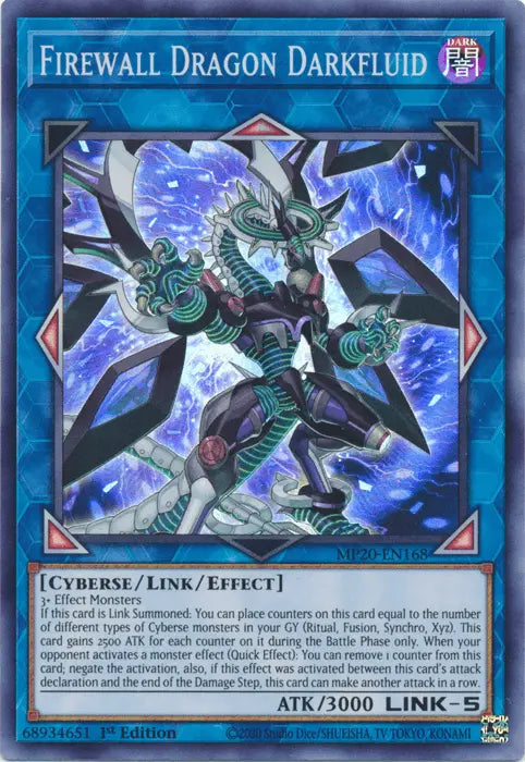 Firewall Dragon Darkfluid [MP20-EN168] Super Rare - Doe's Cards