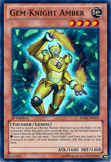 Gem-Knight Amber [HA06-EN033] Super Rare - Doe's Cards