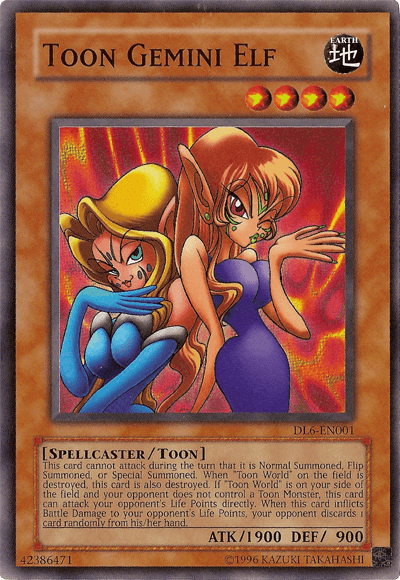 Toon Gemini Elf [DL6-EN001] Super Rare - Doe's Cards