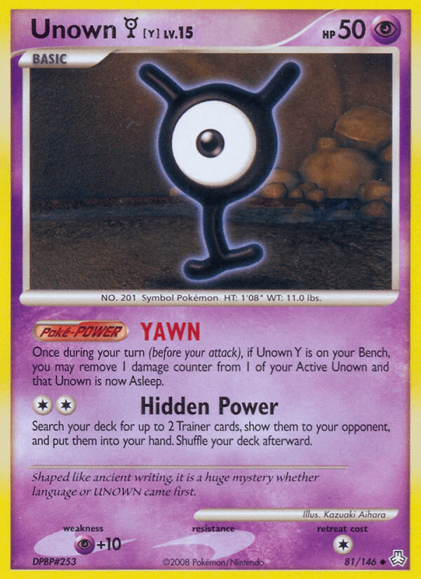 Unown Y (81/146) [Diamond & Pearl: Legends Awakened] - Doe's Cards