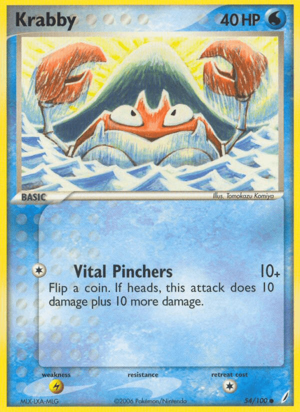 Krabby (54/100) [EX: Crystal Guardians] - Doe's Cards